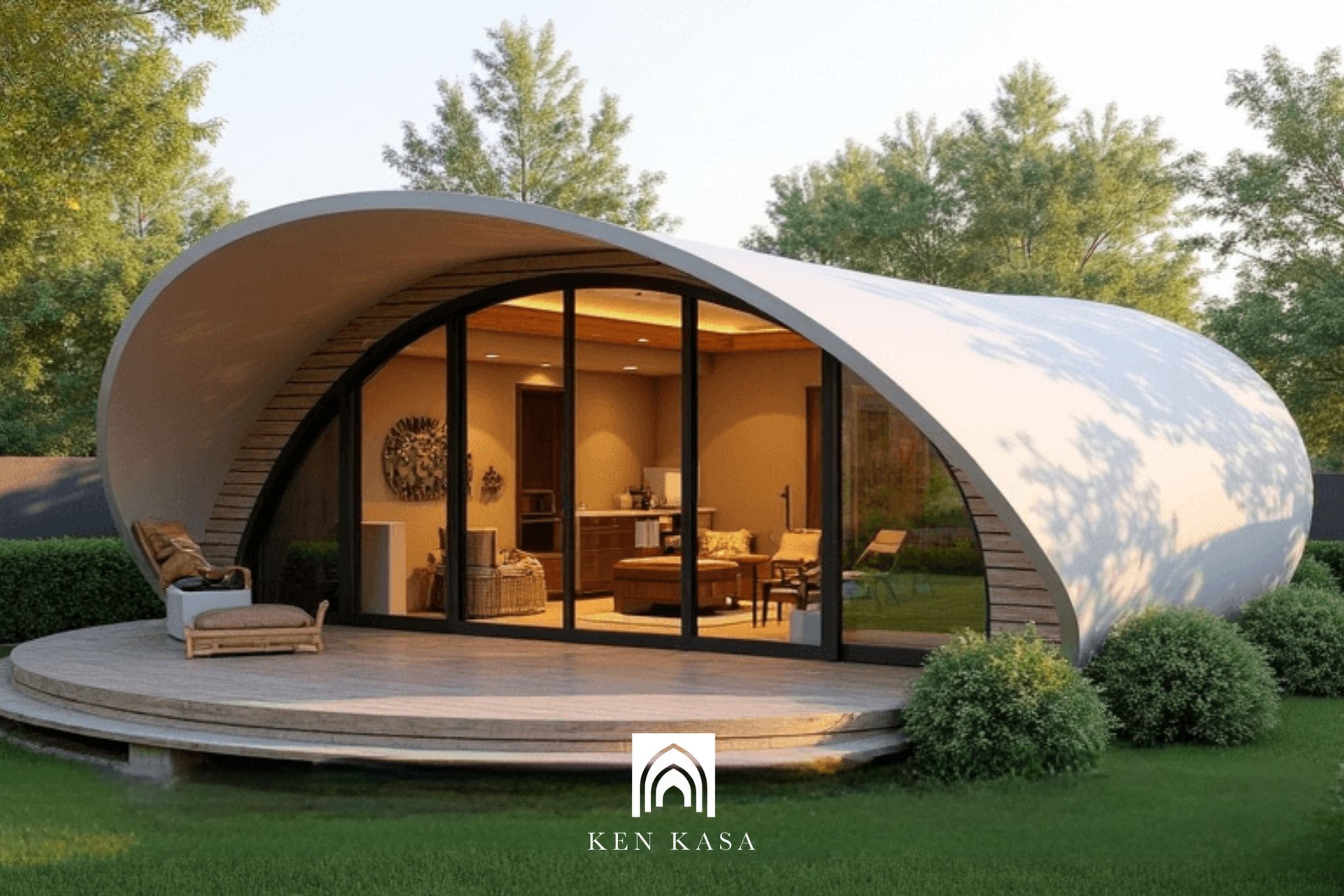 Mẫu thiết kế bungalow m&aacute;i v&ograve;m